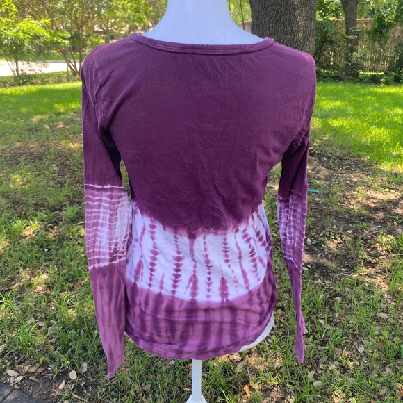 Eddie Bauer long sleeve tie dye half button down - Picture 2 of 2